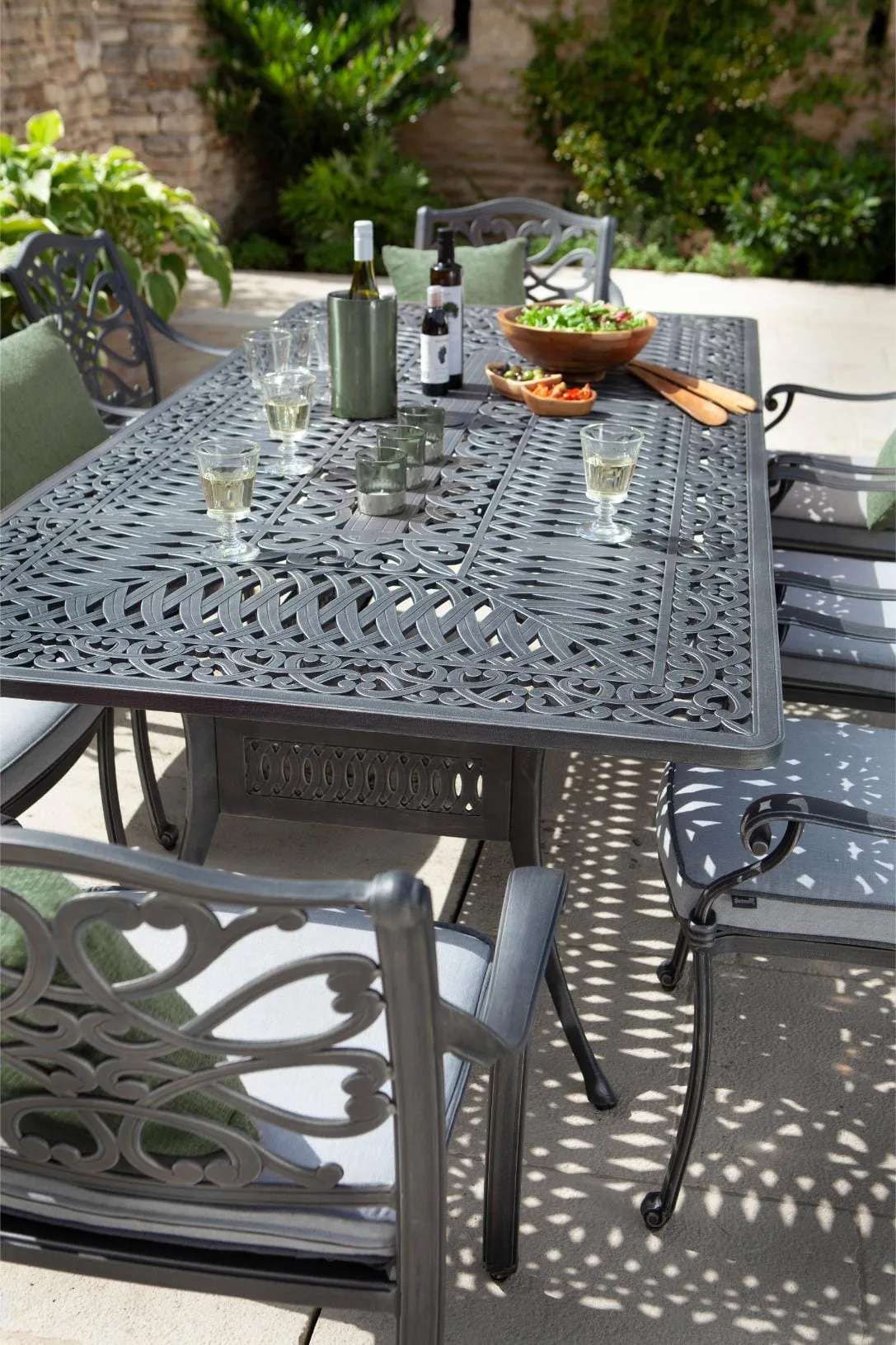 capri 8 seat rectangular dining set antique grey platinum 7 - Garden Furniture - Hartman Capri 8 Seat Rectangular Set